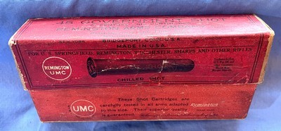 Antique AMMO BLACK POWDER REMINGTON UMC .45-70 SHOT 2 Pc BOX - Image 1 of 5