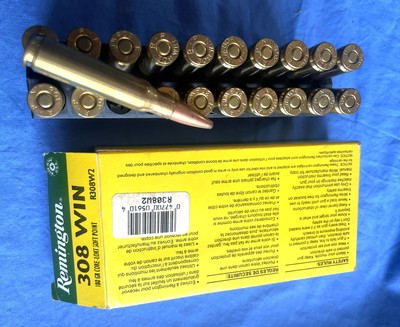 Vintage .308 AMMO NOS FULL BOX 20 ROUNDS - Image 2 of 2