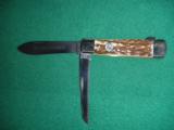 Waidmannsheil Stag Scales Folding Knife – Made in Solingen, Germany – New & unsharpened - Main blade and saw blade
- 1 of 2