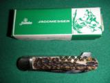Hubertus Jagdmesser Stag Scales Folding Knife New in Box - Main Blade - Saw Blade - cork screw - 3 of 3