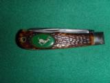 Camillus Wildlife Series Whitetail Deer Folding Trapper Knife New and Unsharpened - 1 of 3