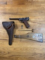 GERMAN DWM IMPERIAL NAVY LUGER ALL MATCHING RIG WITH POPPING EXTRAS - 1 of 13