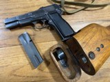 CANADIAN WW2 JOHN INGLIS BROWNING HI POWER RIG AND WOODEN HOLSTER/STOCK - 11 of 15