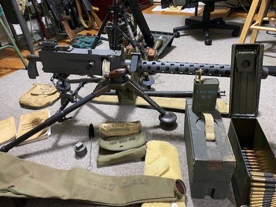 BEAUTIFUL M1919A1/A6 BROWNING SEMI AUTOMATIC BELT FED RIFLE.