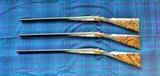 Trio of David McKay Brown 16g Side by Side Game Guns - 2 of 15