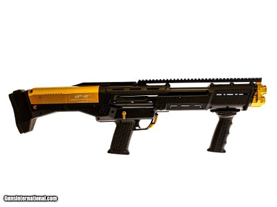 Standard Manufacturing - DP-12 Double Barrel Pump Shotgun - Two Tone Black/Gold FACTORY DIRECT IMMEDIATE SHIPMENT
