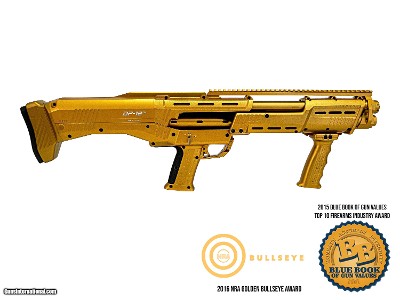 Standard Manufacturing - DP-12 Double Barrel Pump Shotgun - Gold FACTORY DIRECT IMMEDIATE SHIPMENT
