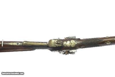 No Name/Unmarked - Antique Flintlock Double Barrel Shotgun, 20ga. 31 1/2