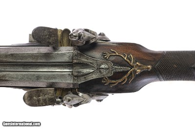 No Name/Unmarked - Antique Flintlock Double Barrel Shotgun, 20ga. 31 1/2