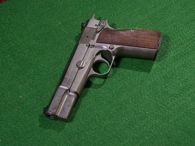 Browning - Hi Power, Nickel Finish, Made In Belgium, 9mm. 4.7