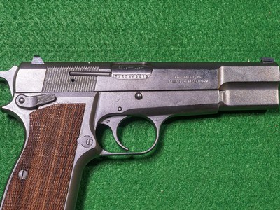 Browning - Hi Power, Nickel Finish, Made In Belgium, 9mm. 4.7
