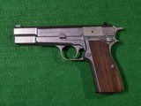 Browning - Hi Power, Nickel Finish, Made In Belgium, 9mm. 4.7 Browning - Hi Power, Nickel Finish, Made In Belgium, 9mm. 4.7