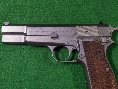 Browning - Hi Power, Nickel Finish, Made In Belgium, 9mm. 4.7