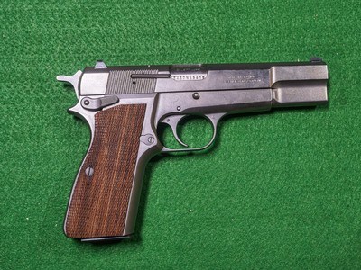 Browning - Hi Power, Nickel Finish, Made In Belgium, 9mm. 4.7