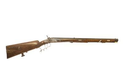 Liethner in Ischl - Antique German Single Shot Rifle, 450x60D. 24 3/8