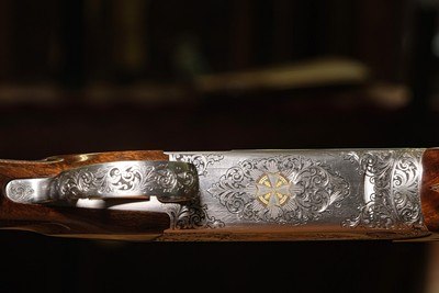 CSMC - G1 Platinum, O/U, St. Hubertus Model, Engraved By Diego Bonsi, 12ga. 32