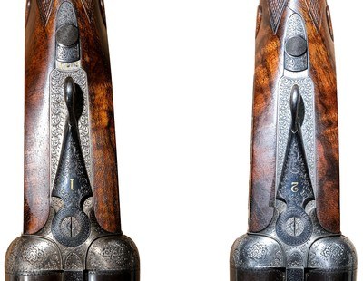 D.J. Dryhurst - Self-Opening, SxS, Brown Brothers Engraved, Matched Pair, 12ga. 28