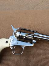 Antique Colt Single Action Revolver .45cal., 7 1/2", Nickel, Ivory Grips, w/Factory Letter 1881 - 5 of 15