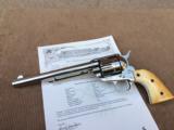 Antique Colt Single Action Revolver .45cal., 7 1/2", Nickel, Ivory Grips, w/Factory Letter 1881 - 2 of 15