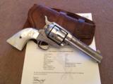 RARE! Antique Factory Engraved Colt Single Action Revolver .45cal. w/Holster - 1 of 14