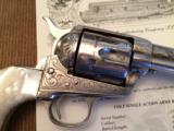 RARE! Antique Factory Engraved Colt Single Action Revolver .45cal. w/Holster - 4 of 14