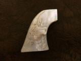 Great Vintage Carved Steer Head Pearl Grips for a Colt SAA Revolver! NICE - 5 of 5