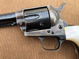 *Extremely Nice Colt SAA Revolver .45cal. w/ Great Vintage Carved Steer Head Pearl Grips, Holster and Letter!* - 13 of 15