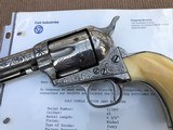 *Antique Factory Engraved Colt SAA Revolver .45 cal Ivory Grips Holster J.C. Petmecky Austin, Texas* - 5 of 13