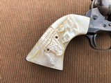*HIGH CONDITION* Colt Pre-War SAA Revolver w/RARE Vintage Carved Steer Head Pearl Grips, Holster and FactoryLetter! - 3 of 15
