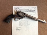 Antique 1888 Colt Frontier Six Shooter 44/40 Nickel 7 1/2" Barrel Eagle Grips w/Letter *Untouched* - 1 of 13
