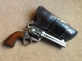 *RARE* Antique Original 4 3/4" Barrel .45cal. Nickel Finish One Piece Wood Grip Colt SAA Revolver ! Factory Letter 1886 - 2 of 14