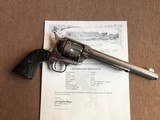 *Antique Colt Frontier Six Shooter 44/40 Nickel 7 1/2" Eagle Grips 1888 w/Letter * Original Etched Panel, NICE* ! - 1 of 13