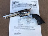 *Very Rare* 1891 shipped Colt Frontier Six Shooter 44/40 4 3/4" barrel Nickel D.F.C. "Overrun Revolver" Fine Condition w/Letter - 1 of 13