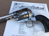 *Very Rare* 1891 shipped Colt Frontier Six Shooter 44/40 4 3/4" barrel Nickel D.F.C. "Overrun Revolver" Fine Condition w/Letter - 2 of 13