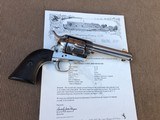 *Very Rare* 1891 shipped Colt Frontier Six Shooter 44/40 4 3/4" barrel Nickel D.F.C. "Overrun Revolver" Fine Condition w/Letter - 6 of 13