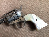 *TEXAS* Shipped Colt SAA Revolver .45cal. 5 1/2" Barrel Nickel Pearl w/holster Walter Tips Austin, TX* - 10 of 14