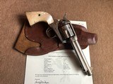 *TEXAS* Shipped Colt SAA Revolver .45cal. 5 1/2" Barrel Nickel Pearl w/holster Walter Tips Austin, TX* - 13 of 14