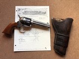 *RARE* Antique Colt SAA .45cal. 4 3/4" Barrel with Nickel Finish and Original One Piece Wood Grip w/Holster 1886 ! Very Scarce gun! - 1 of 13