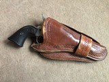 *Antique Black Powder Colt SAA .45cal. 4 3/4" Nickel w/Original Old Tooled Holster And Factory Letter* NICE! - 11 of 12