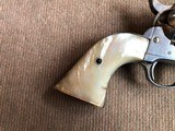 *TEXAS* Shipped Colt SAA Revolver .45cal. 5 1/2" Barrel Nickel Pearlw/Holster Walter Tips Austin, Texas* - 3 of 14