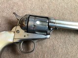 *TEXAS* Shipped Colt SAA Revolver .45cal. 5 1/2" Barrel Nickel Pearlw/Holster Walter Tips Austin, Texas* - 4 of 14