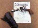 *RARE COLT* Antique Colt SAA Original 4 3/4" Barrel .45cal. Nickel Finish w/One piece Walnut Grip! Factory Letter 1886 * - 1 of 12