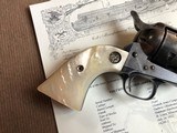 *RARE GUTHRIE OKLAHOMA* Colt SAA Revolver!
.45cal. 4 3/4" Barrel Blue Finish w/ Factory Pearl Stocks and Factory Letter* - 2 of 14