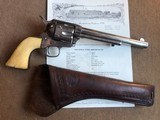 *EARLY INDIAN WARS* Antique 1875 Colt SAA Revolver .45cal. 7 1/2" Barrel Ivory Grips w/ Slim Jim Holster * - 1 of 15