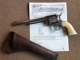 *EARLY INDIAN WARS* Antique 1875 Colt SAA Revolver .45cal. 7 1/2" Barrel Ivory Grips w/ Slim Jim Holster * - 15 of 15