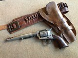 *1876 INDIAN WARS PERIOD* Antique Colt SAA .45cal. 7 1/2" Barrel Nickel w/Cartridge-Money Belt and Holster* NICE! - 13 of 14