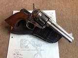 *Antique 1886 Colt SAA Revolver .45cal. 4 3/4" Barrel Nickel Finish w/Beautiful Original Walnut Grips Holster and Factory Letter* - 2 of 12