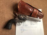 *Antique Black Powder Colt SAA .45cal. 4 3/4" Barrel Nickel w/Original Holster and Factory Letter 1893* VERY NICE! - 1 of 13