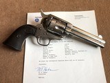 *Antique Black Powder Colt SAA .45cal. 4 3/4" Barrel Nickel w/Original Holster and Factory Letter 1893* VERY NICE! - 2 of 13