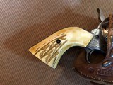 *ANTIQUE* Colt SAA .45cal. 4 3/4" Barrel Nickel w/Carved Ivory Grips, Vintage Studded Holster 1893 *NICE!* - 2 of 12